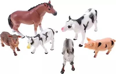 UMKYTOYS 6 Large Farm Animals For Kids Toddlers Farmyard Toys • £16.19