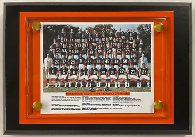 1985 Chicago Da Bears Super Bowl Xx Framed Team Photo-man Cave Art-wall Plaque • $19.85