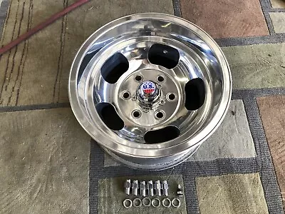 SINGLE (1) US MAG STYLE  15x8.5 VINTAGE  SLOT MAG CHEVY 6 LUG C10 2 WD TRUCK • $249.99