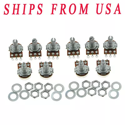 KAISH 10pcs Audio 500K Guitar Mini Pots Short Split Shaft Potentiometer A500K • $6.59