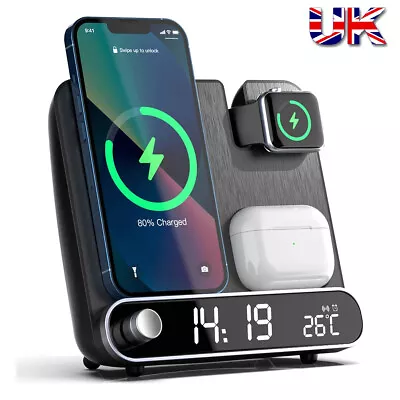 3 In 1 Wireless Charger Charging Station Dock For Airpods IPhone Apple Watch • £30.59