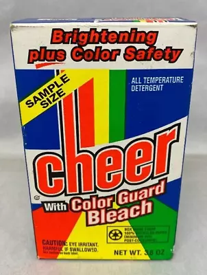 Vintage Sample Size CHEER Color Guard Bleach Detergent 3.8 Oz Box-UNOPENED • $11.99