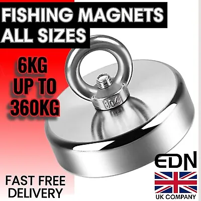 Fishing Magnets Neodymium For Recovery All Kit Sizes Strong Pull Force FREE POST • £2.95