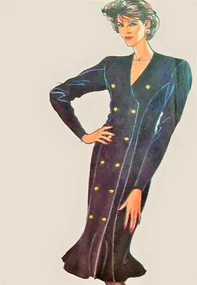 1980s Mermaid Double Breasted Batwing Sheath Dress Style 1175 Sewing Pattern • $9.65