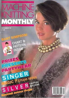 Machine Knitting Monthly Pattern Magazine December 1991 Christmas Bart Simpson • £6.49