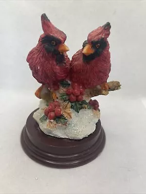 WINTER “CARDINALS ON TREE BRANCH” By K’s COLLECTION ~CHRISTMAS/BIRDS/FIGURINES • $9.99