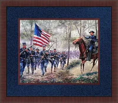 Mort Kunstler Civil War Print Rush To The Summit Custom Framed • $75