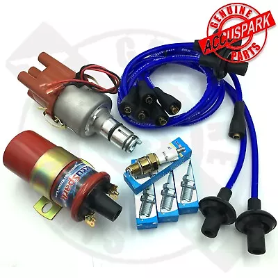 VW Beetle 009 Electronic Distributor Sports CoilRed Leads RotorIRIDIUM Plugs • $145.21