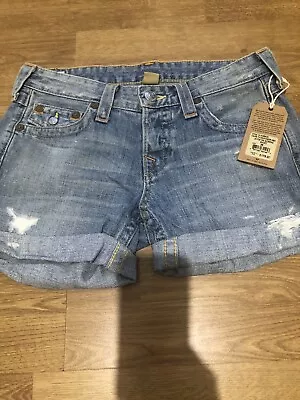 Auth True Religion Jayde Boyfriend Shorts Sz 26 NWT USD RRP$178 In Wagoneer RARE • $64.59