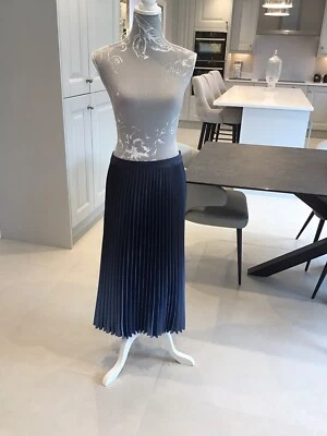 £34.99 • Buy Reiss Midi Length Blue Skirt Worn Once Uk 10
