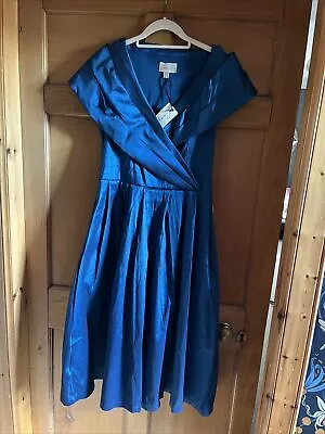 Lindy Bop Amber 50 Style Dress Midnight Blue Size 12 BNWT • £12