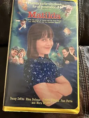 Matilda Vintage VHS Tape Movie Rated PG 1996 Family Video Night Yellow • $3.25