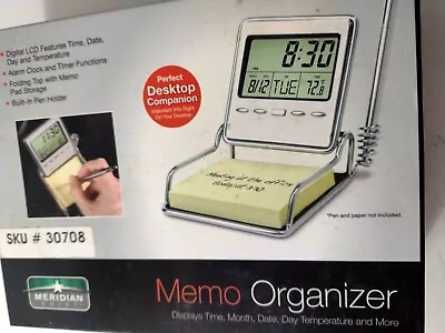 Desk Organizer Alar 3 Memo Digital LCD Features Time Date Day And Temperature • $13.69