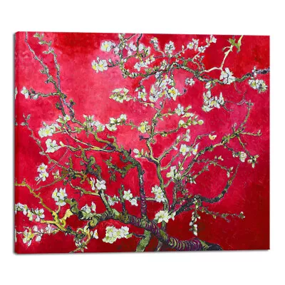 Red Almond Blossom Tree Canvas Print Van Gogh Painting Repro Wall Art Home Decor • $40.01