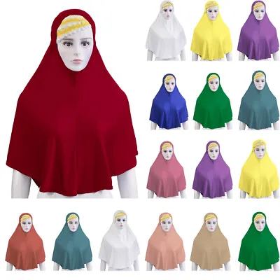 Muslim Women Hijab Shawl Niqab Amira Khimar Turban Instant Scarf Headscarf Wrap • $9.36