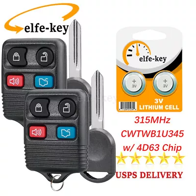 2 4B Car Remote Fob +Chipped Key For Mercury Grand Marquis LS Aviator CWTWB1U331 • $12.85