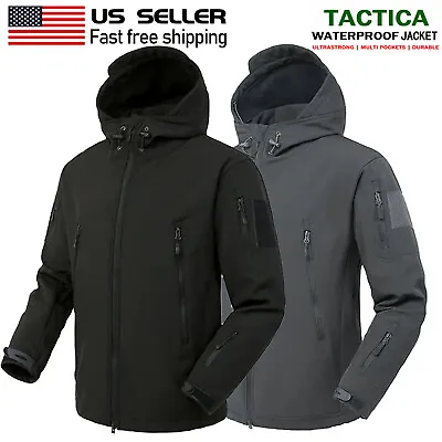 Mens Tactical Jacket Waterproof Military Soft Shell Jacket Work Windbreaker Coat • $39.99