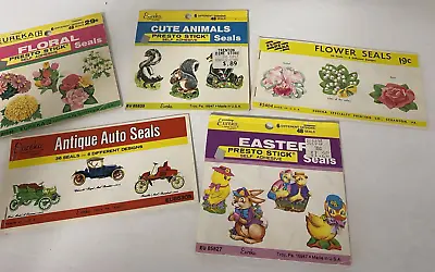 Vintage 1980's (?) EUREKA SEALS Stickers LOT Of 5 In Booklets! • $22