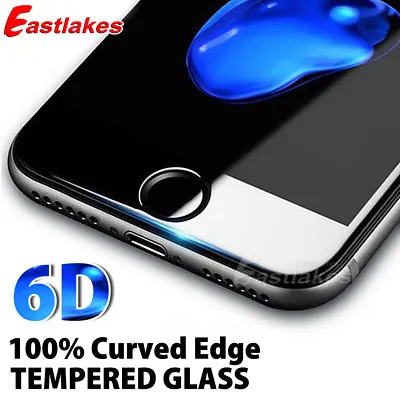 $7.95 • Buy IPhone 8 7 Plus - 6D Full Cover Curved Tempered Glass Screen Protector For Apple
