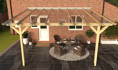 Complete Self-Assembly Lean-To Pergola SkyLite Kit With EZ Glaze Roofing Sheets • £2099.99