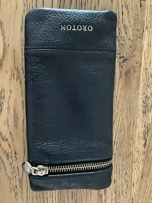 $50 • Buy Oroton Wallet Clutch Black Leather Bifold VGC