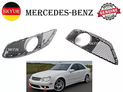 Front Bumper Lower Left & Right AMG Grills Set For Mercedes C55 Genuine • $503.33