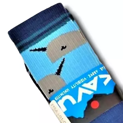 Kavu Moonwalk Sock Blue Wool Narwhal Retired Arctic Whale Design Unisex One Size • $14.94