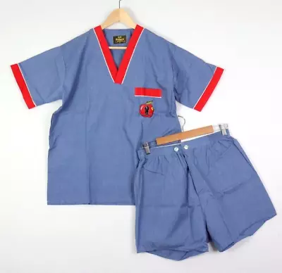 NEW Pelaco Mens Vintage Pyjamas Size M Shorts Short Sleeve V Neck Blue • $49
