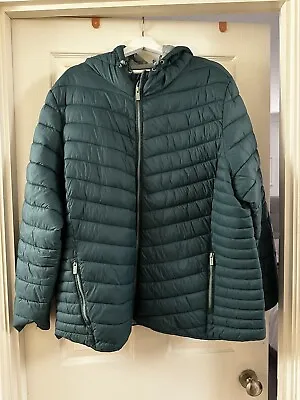 Fat Face Padded Coat Size 24 Teal • £50