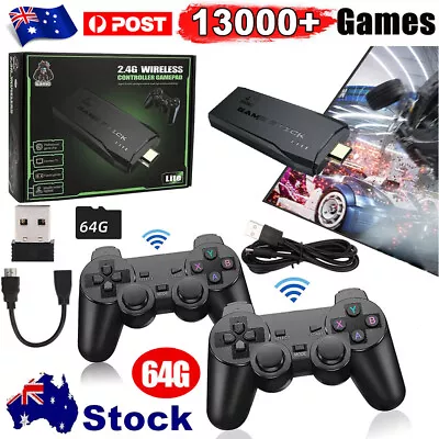 13000+ 4K HDMI TV Video Game Stick Gaming Console W/ 2 Wireless Controller Set • $35.89