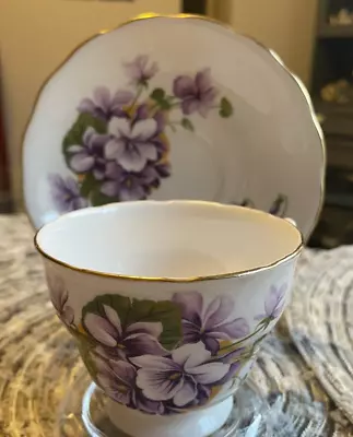 VINTAGE TEA CUP AND SAUCER ROYAL OSBORNE 1960s • $23