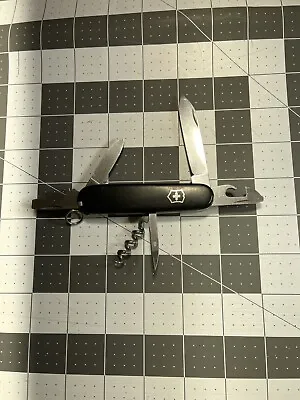 Victorinox Vintage Spartan Black Swiss Army Pocket Knife - 91MM- 3217 • $12.63