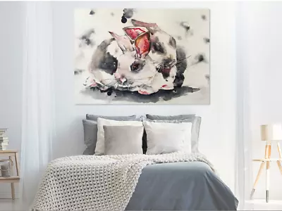 Beautiful Abstract Rabbit Painting  Print Home Decor Wall Art Choose Your Size • $139.90