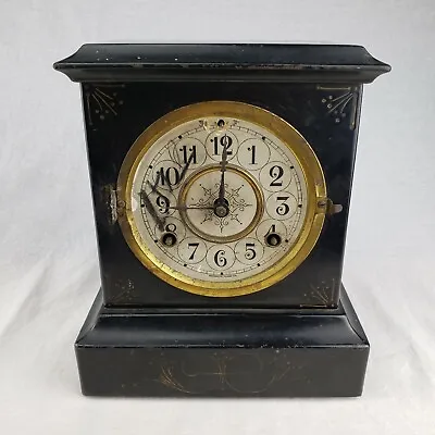 Gorgeous Antique Waterbury Marble/Cast Case Mantel Clock 1881 Waterbury Conn • $59.95