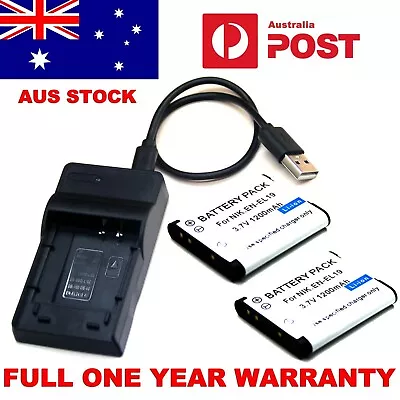 Battery / USB Charger For Nikon Coolpix A100 A300 W100 W150 AUS STOCK Brand New • $20.88