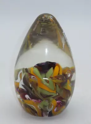 MDINA GLASS MALTA ART GLASS PAPERWEIGHT (Multicolor) SIGNED & NO. (3.5 ) • $34