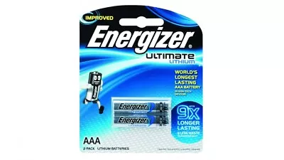 Energizer Ultimate Lithium AAA Batteries - 2 Pack - Brand New - Free Postage • $14.95