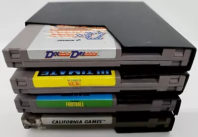 Vintage 4 Game LOT (NES 1985) Double Dribble/Basketall/Football/Cali Games! 🔥 • $39.99
