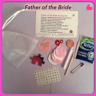 £3.80 • Buy Father Of The Bride Or Groom Survival Kit - Wedding Gift