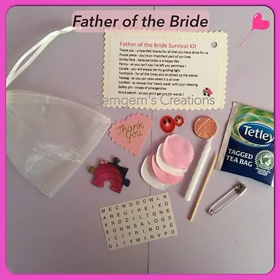 £3.80 • Buy Father Of The Bride Or Groom Survival Kit - Wedding Gift