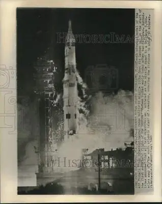 1961 Press Photo USAF Titan's Intercontinental Missile Cape Canaveral Launch • $19.99