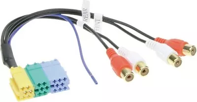 ADAPTER RCA Female MINI ISO LINE OUT 4 Chinch For Audi Blue Point Ford ŠKODA VW • $9.59