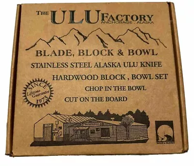 ULU Alaska Factory Birch Blade Block And Bowl Set Stainless Steel Knife NEW • $25.25