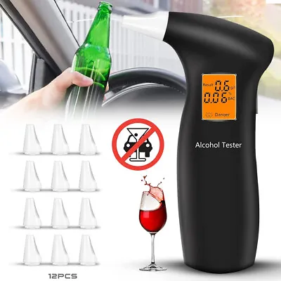 £9.90 • Buy Portable Police Breath Alcohol Analyzer Digital Tester LCD Breathalyzer Detector