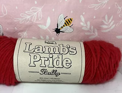 Lamb's Pride Bulky Wool/Mohair M-81 Red Baron Dye Lot 088 4oz Skein • $10