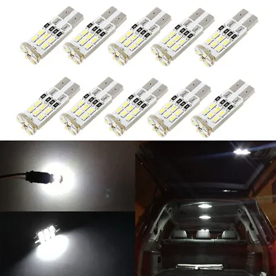 10 X White T10 194 2825 W5W LED Interior License Plate Light Bulbs Plug N Play • $11.98