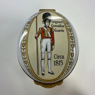 $35 • Buy Crummles &Co. Enamel Trinket Box, Sergeant Grenadier Guards Circa 1815