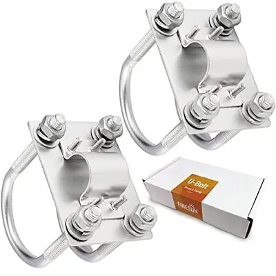 U-Bolts Set U Bracket Double Fixed U Bolts 2 Pack Pole Clamp U Bolts 2 In... • $6.32