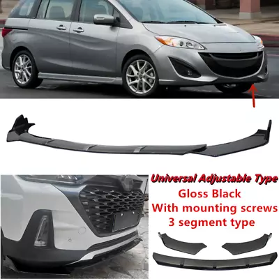 Add-on Universal Fit For MAZDA 5 2012-2017 Front Splitter Spoiler Lip 3-Stage  • $69.92