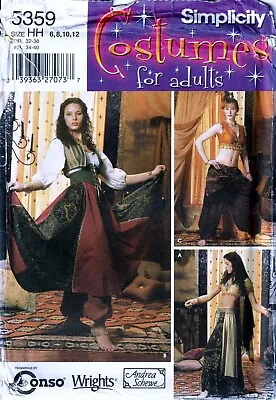 Simplicity Pattern 2207 Misses' Belly Folk Dancing Costume Size 6-12 • £9.02